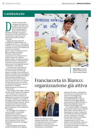 Franciacorta in Bianco, organizzazione gi&agrave; attiva