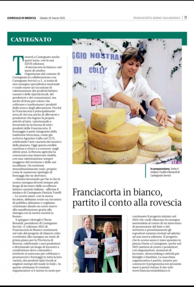 Franciacorta in Bianco 2025 in preparazione