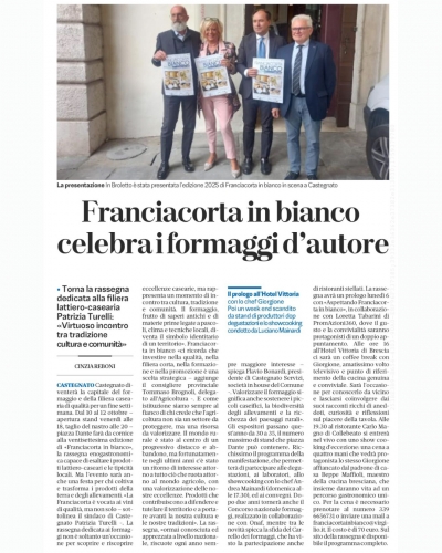Franciacorta in Bianco celebra i formaggi d'autore